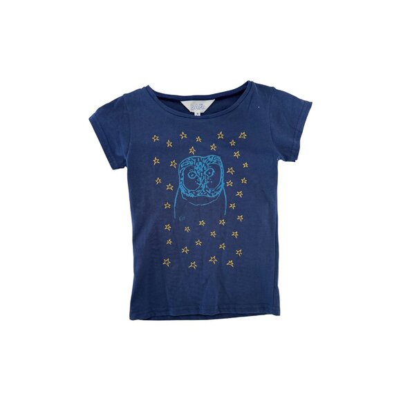 ATELIER BARN - OWL TS - 100% COTTON - BLUE/YELLOW - UNISEX - Picture 2 of 4